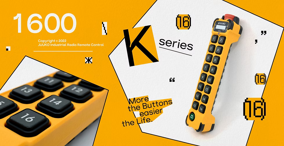 ریموت کنترل صنعتی JUUKO سری K برای کنترل دقیق و ایمن تجهیزات صنعتی